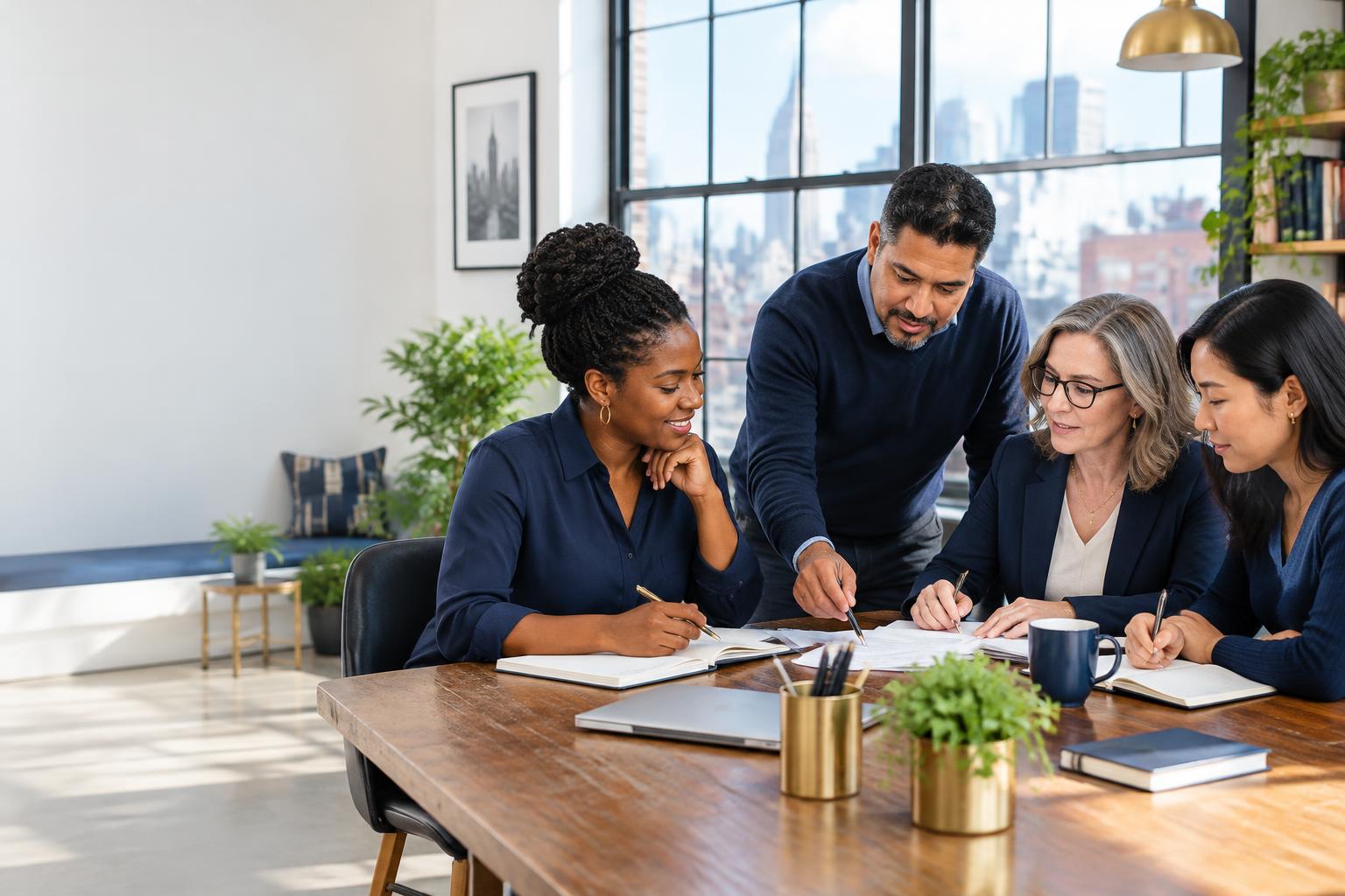 Commissioned notary professionals at work