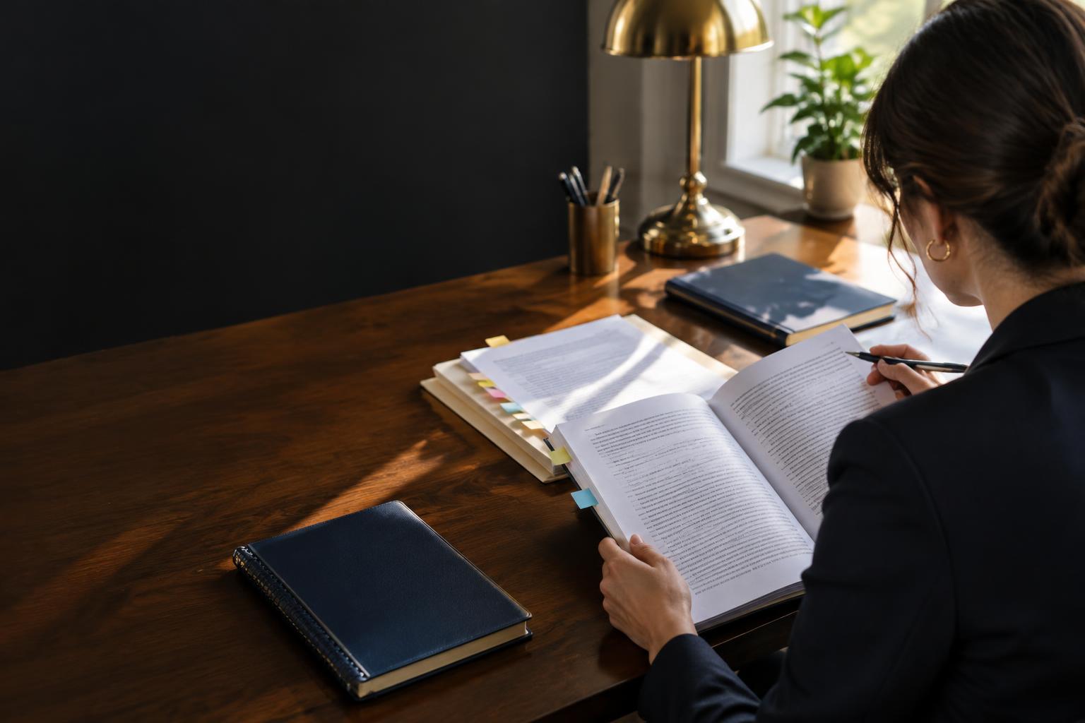 Reading notary law reference material