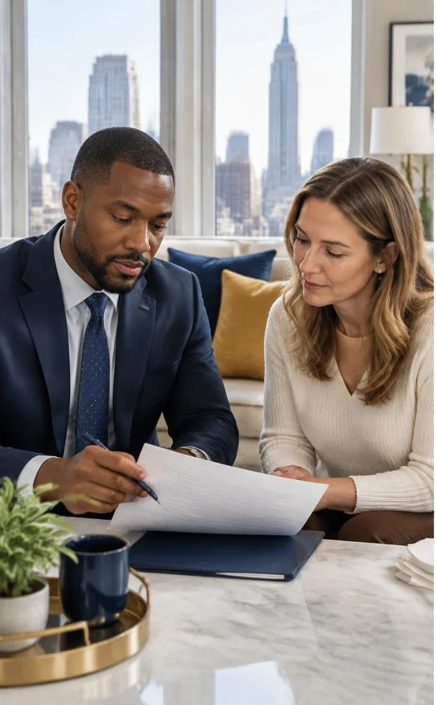 A commissioned notary meeting a signer at their location